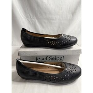 Josef Seibel Pippa 29 Ballet Flats Black EU38 US7–7.5 Preowned Box Damaged
